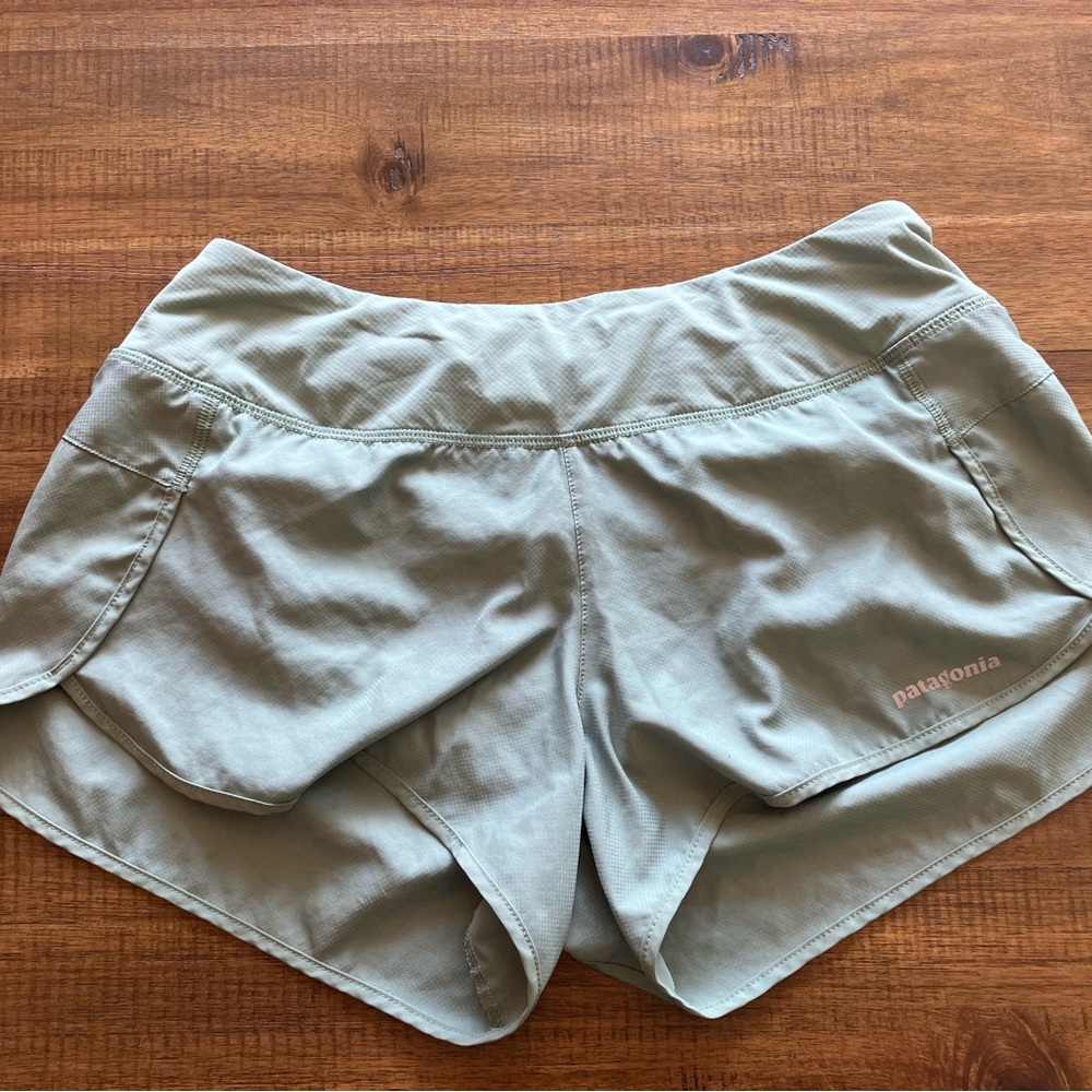 Women’s Patagonia Running Shorts - Light Green Medium